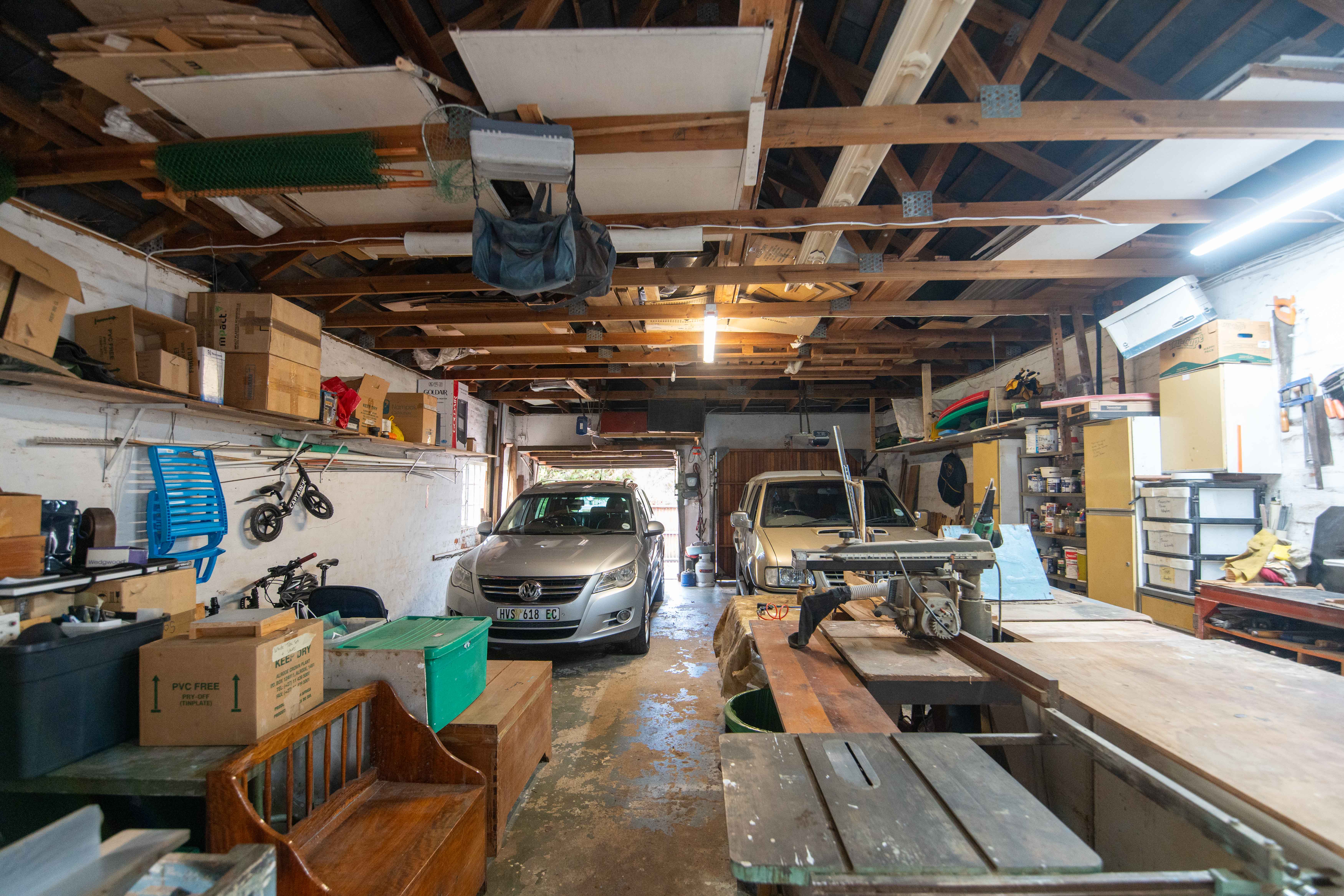 Four car garage interior